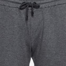 Pre Owned Brunello Cucinelli Grey Cotton Knit Trackpants XS