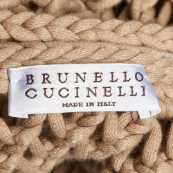 Brunello Cucinelli Brown Cotton Macrame Tank Top M