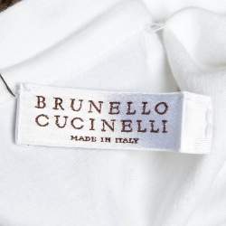 Brunello Cucinelli Brown Cotton Macrame Tank Top M