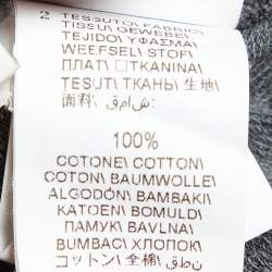 Pre Owned Brunello Cucinelli Grey Cotton Knit Zip-Up Hoodie S