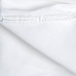 Pre Owned Brunello Cucinelli White Poplin Cotton Shiny Trimmed Shirt M