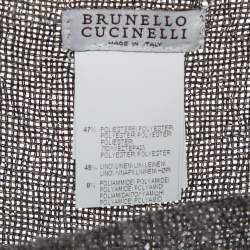 Brunello Cucinelli  Metallic Lurex & Linen Blend Kaftan Top (ONE SIZE)