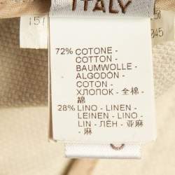 Pre Owned Brunello Cucinelli Beige Cotton Side Detail Shorts M