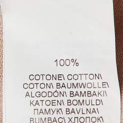 Pre Owned Brunello Cucinelli Nude Pink Cotton Faux Pocket Detail T-Shirt S