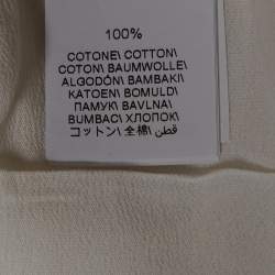 Pre Owned Brunello Cucinelli White Cotton Side Embellished Shorts S