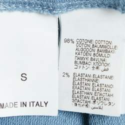 Pre Owned Brunello Cucinelli Blue Cotton Drawstring Sweatpants S