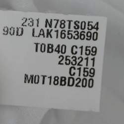 Pre Owned Brunello Cucinelli White Cotton Embellished Neck Top S