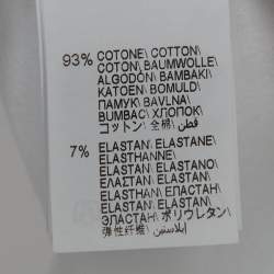 Pre Owned Brunello Cucinelli White Cotton Embellished Neck Top S