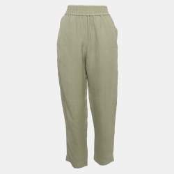Brunello Cucinelli Grey Linen Blend Pants S