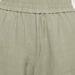 Brunello Cucinelli Grey Linen Blend Pants S
