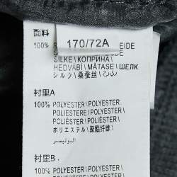 Pre Owned Brunello Cucinelli Grey Ramage Paillete  Silk Cardigan and Skirt S