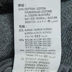 Pre Owned Brunello Cucinelli Grey Ramage Paillete  Silk Cardigan and Skirt S