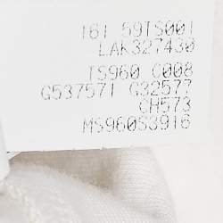 Pre Owned Brunello Cucinelli Cream Silk and Jersey Zip-Up Hoodie L