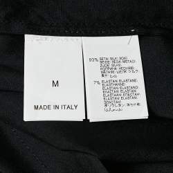Brunello Cucinelli Black Printed Silk Monili Bead Detail Tank Top M