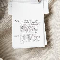 Pre Owned Brunello Cucinelli Off White Monili Side Stripe Cotton Culottes S