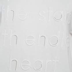 Pre Owned Brunello Cucinelli White Embroidered Cotton Jersey T-Shirt M