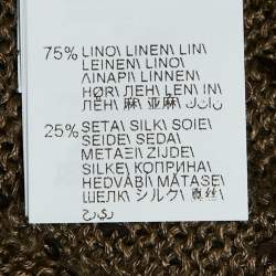 Brunello Cucinelli Brown Sequin Knit  Buttoned Cardigan M