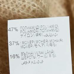 Pre Owned Brunello Cucinelli Beige Rib Knit Hooded Sweater L