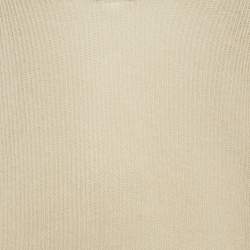 Pre Owned Brunello Cucinelli Beige Rib Knit Hooded Sweater L