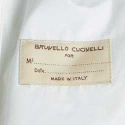 Brunello Cucinelli Grey Synthetic Puffer Down Vest L