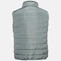 Brunello Cucinelli Grey Synthetic Puffer Down Vest L