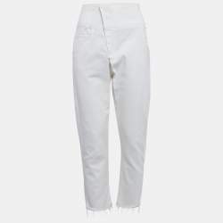 Brunello Cucinelli White Denim Raw Edge Detail Jeans S Waist  31"