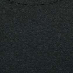 Brunello Cucinelli Grey/Beige Monili Detail Cotton Long Sleeve T-Shirt XL