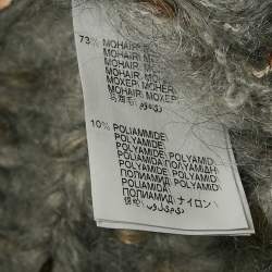 Brunello Cucinelli Grey Sequin Wool Zip-Up Cardigan M