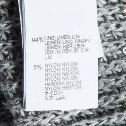 Brunello Cucinelli Grey Sequined Knit V-Neck Jumper S