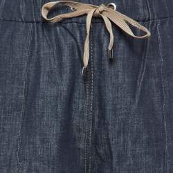 Pre Owned Brunello Cucinelli  Denim Monili Embellished Trousers XL