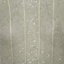 Brunello Cucinelli Grey Sequin Knit Sheer Top M