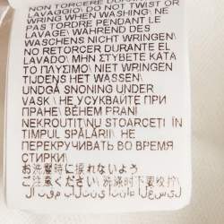 Pre Owned Brunello Cucinelli Off White Fil-coupe Jersey Monili Detail V-Neck Top L