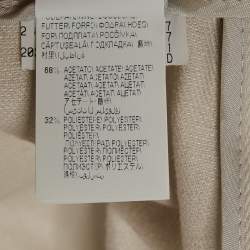 Pre Owned Brunello Cucinelli Off-White Cotton Blend Belted Wide-Leg Trousers S