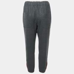 Brunello Cucinelli Grey Wool Trackpants M