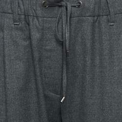 Brunello Cucinelli Grey Wool Trackpants M