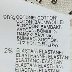 Pre Owned Brunello Cucinelli Cream Cotton Belted Trousers M