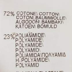 Pre Owned Brunello Cucinelli White Cotton Blend Monili Bead Detail Shirt M