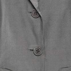 Brunello Cucinelli Grey Cotton Blend Single Breasted Blazer XXL