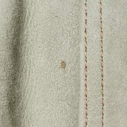 Pre Owned Brunello Cucinelli Light Green Single Breasted Suede Jacket L