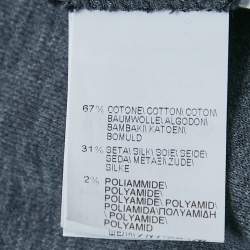 Pre Owned Brunello Cucinelli Navy Blue Cotton Blend Knit Jacket and Joggers Set M