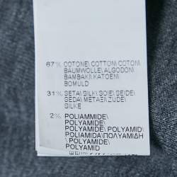 Pre Owned Brunello Cucinelli Navy Blue Cotton Blend Knit Jacket and Joggers Set M