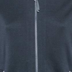 Pre Owned Brunello Cucinelli Navy Blue Cotton Blend Knit Jacket and Joggers Set M