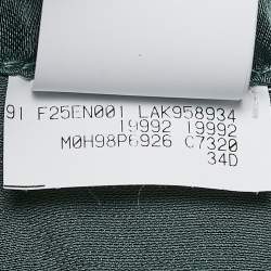 Pre Owned Brunello Cucinelli Green Satin Belted Trousers M