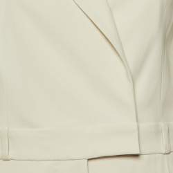 Brunello Cucinelli Light Beige Cotton Monili Detail Jumpsuit S