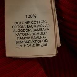 Brunello Cucinelli Red Rib Knit Monili Detail Tank Top S