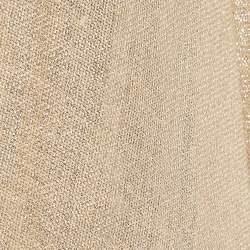 Brunello Cucinelli Gold Lurex Knit Fringed Long Cape One Size 