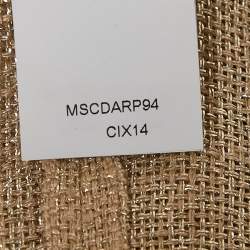 Brunello Cucinelli Gold Lurex Knit Fringed Long Cape One Size 
