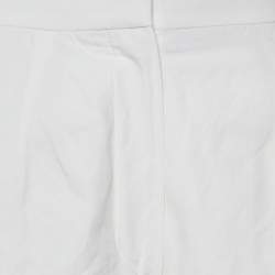 Brunello Cucinelli White Cotton Wide Leg Pants M