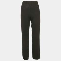 Brunello Cucinelli Black Crepe Trousers L