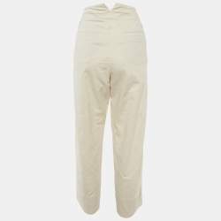 Brunello Cucinelli Off-White Textured Cotton Trouser M